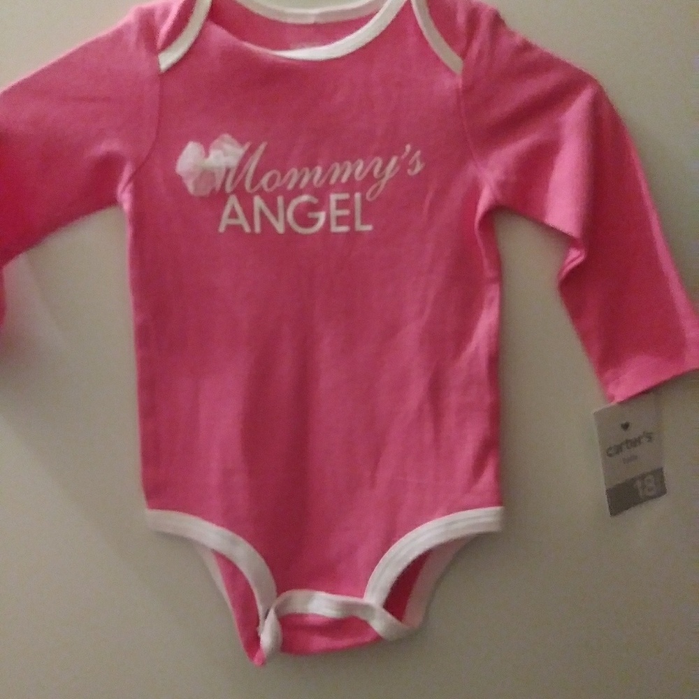 Onesie pink & white. Long sleeve